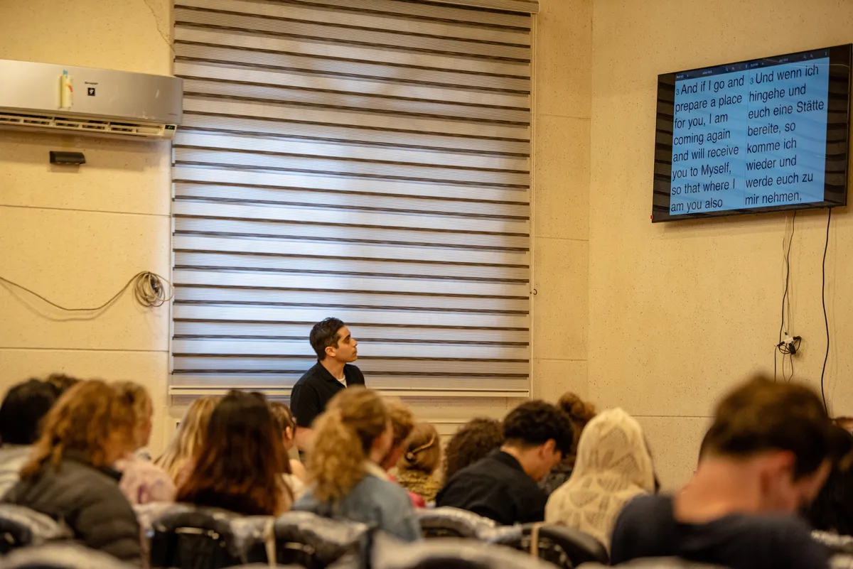 Students seated for a teaching session